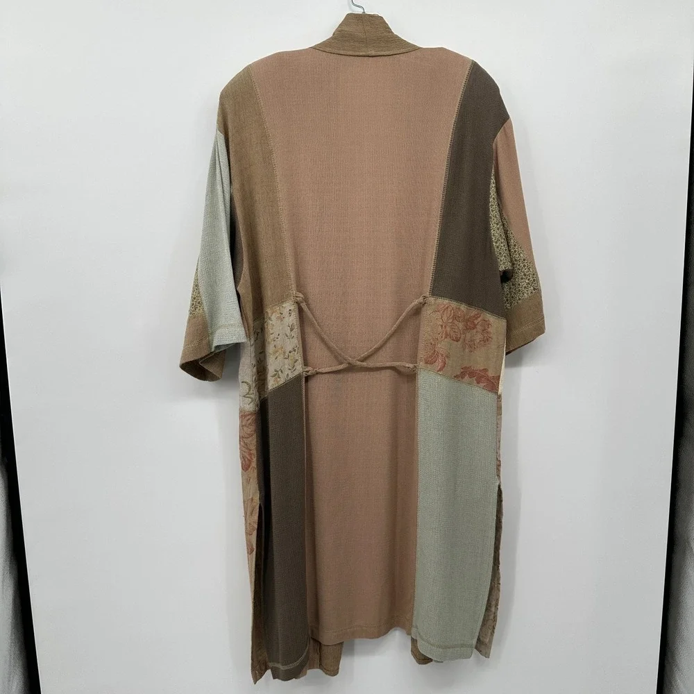 Vintage Spencer Alexis Jacket Pant‎ Set 2X Linen Blend Lagenlook Patchwork USA - Picture 13 of 16